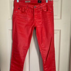 Red wax "The Leggings"  AG Jeans size 27